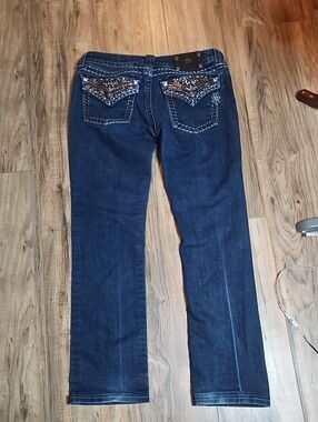 Miss Me Dark Blue Straight Leg Jeans  With ALTERATIONS